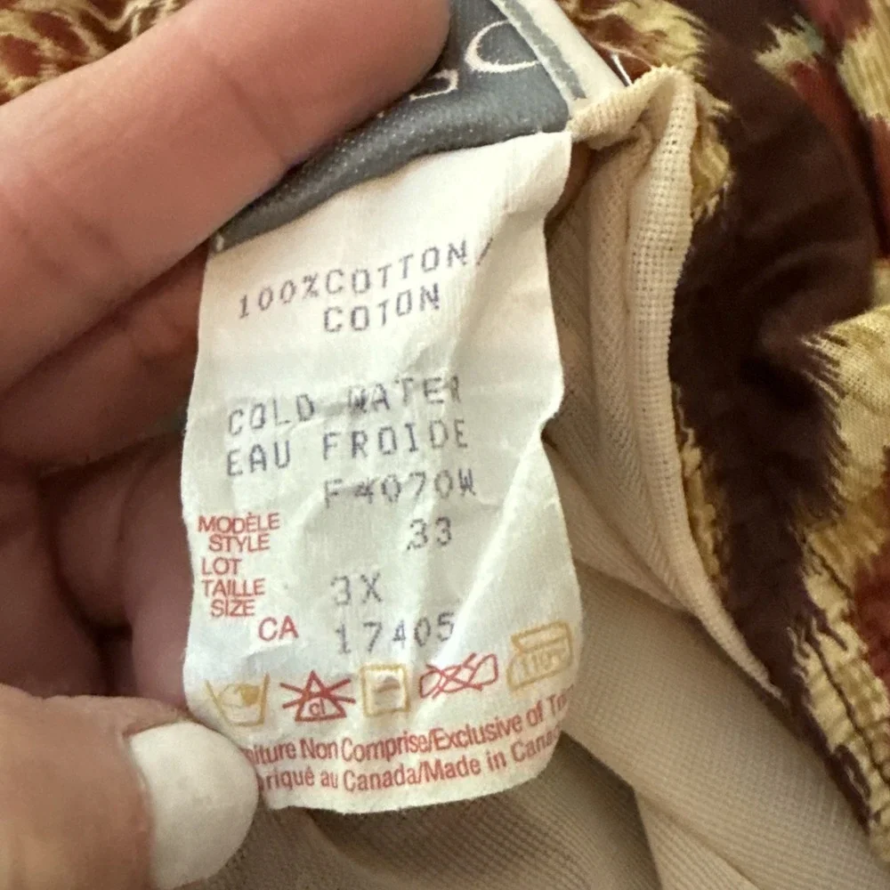 Vintage‎ Conrad Print Tiered Hippie Midi Skirt Size 3X Prairie Indie Festival